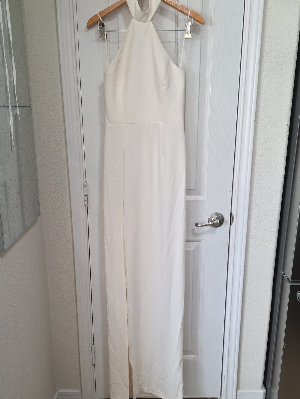 Amanda Uprichard Cream Halter Maxi Dress Size XS